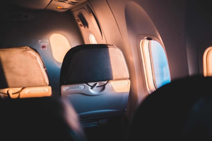 Airplane seats and windows