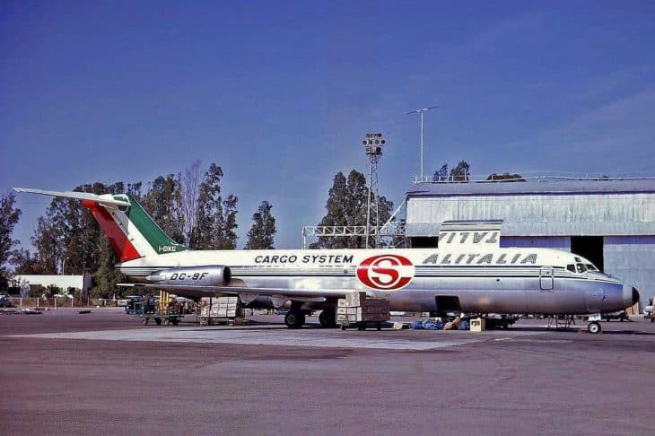 Alitalia Cargo DC 9 32F taken at Tripoli TIP in 1969