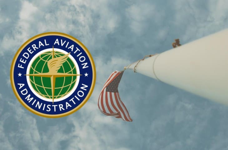 FAA logo and USA flag