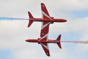 Synchronised RAF Red Arrows