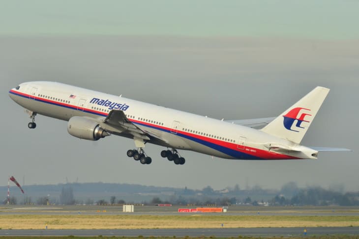 The missing aircraft Flight 370. Malaysia Airlines Boeing 777 200ER 9M MRO .
