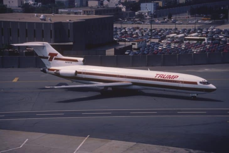 Trump Shuttle Boeing 727 225 in August 1990